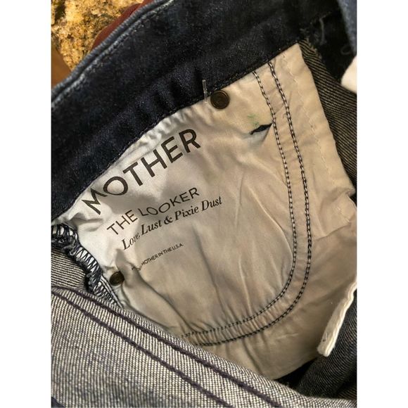 Mother The Looker Love Lust & Pixie Dust Jeans, Dark Wash, Sz 26 /Small, MP $298 - Picture 9 of 15